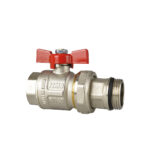 215 | Valvola a sfera diritta a passaggio totale con bocchettone con tenuta a sede piana