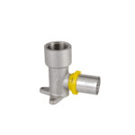 Raccordo a pressare gas per staffaggio a muro