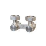 883 | Distributore bitubo doppio - Attacchi per tubo da parete