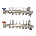 K031 - K032 | Kit collettori - Regolazione ed intercettazione manuale/termostatizzabile - Con valvola a squadra