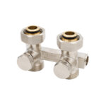 904 | Distributore monotubo doppio - Attacchi per tubo da pavimento