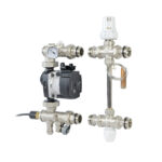 M055 | Gruppo di miscelazione a punto fisso a tre vie  completo di termostato di sicurezza e testa termostatica