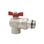 225 | Valvola a sfera a squadra con bocchettone con tenuta O-ring