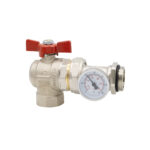 226 | Valvola a sfera a squadra con attacco girevole portatermometro