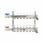 K075 | Kit collettori acciaio inox - Regolazione ed intercettazione manuale/termostatizzabile - Con valvola a sfera