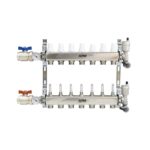 K077 | Kit collettori acciaio inox - Regolazione ed intercettazione manuale/termostatizzabile - Con valvola a sfera