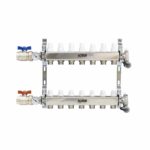 K079 | Kit collettori acciaio inox - Regolazione ed intercettazione manuale/termostatizzabile - Con valvola a sfera