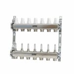 K073 | Kit collettori acciaio inox - Regolazione ed intercettazione manuale/termostatizzabile con misuratori di portata