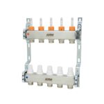 K073INV | Stainless steel manifold kit with manual/thermostatic regulation and shutoff and flow regulators