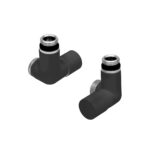 1149 | Detentore doppia squadra tubo rame, multistrato e pe-x - Finitura nero opaco