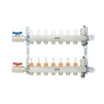 K069 | Kit collettori acciaio inox - Regolazione ed intercettazione manuale/termostatizzabile - Misuratori Memory Plus