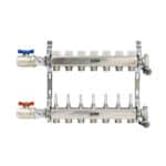 K076 | Kit collettori acciaio inox - Regolazione ed intercettazione manuale/termostatizzabile - Con valvola a sfera - M30