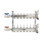 K078 | Stainless steel manifold kit with manual/thermostatic regulation and shut-off and flow regulators